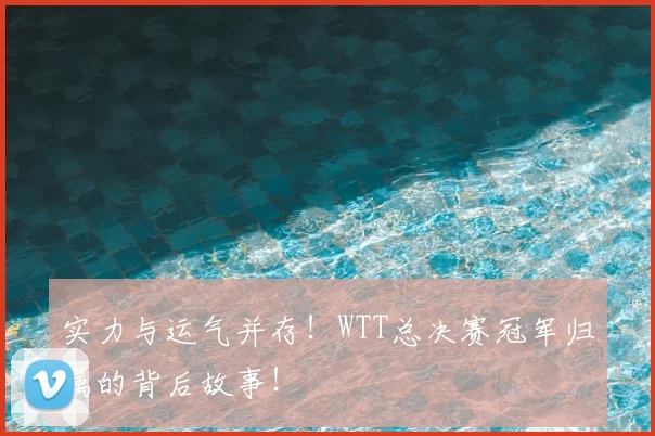 实力与运气并存！WTT总决赛冠军归属的背后故事！
